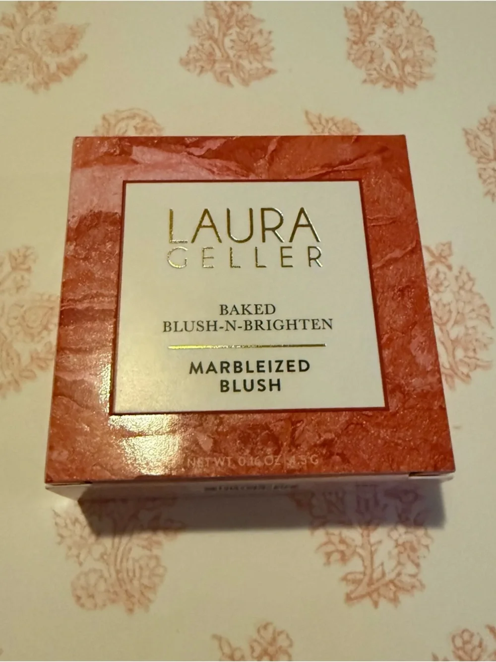 Laura Geller Baked Blush-N-Brighten Marbelized Blush in Pink Grapefruit New